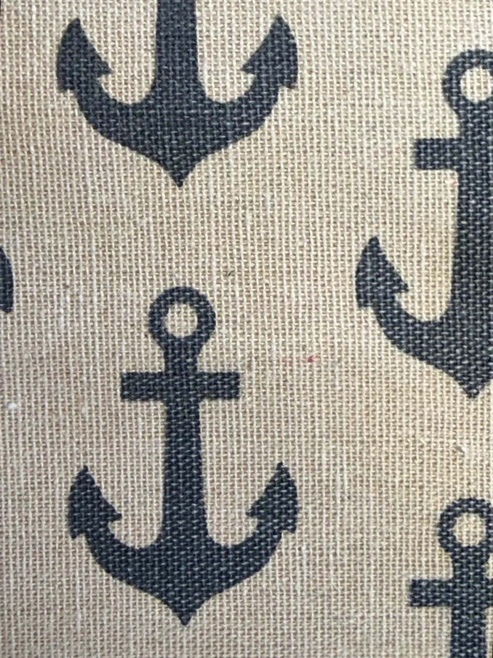 Reduced!! NWT Sun 'N' Sand Canvas Nautical Anchor Print Tote with Brown Handles - Picture 8 of 16